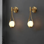 Wall Sconce | Teardrop Frame & Frosted Glass