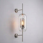 Wall Sconce | Transparent Glass & Gold Finish | Integrated LED