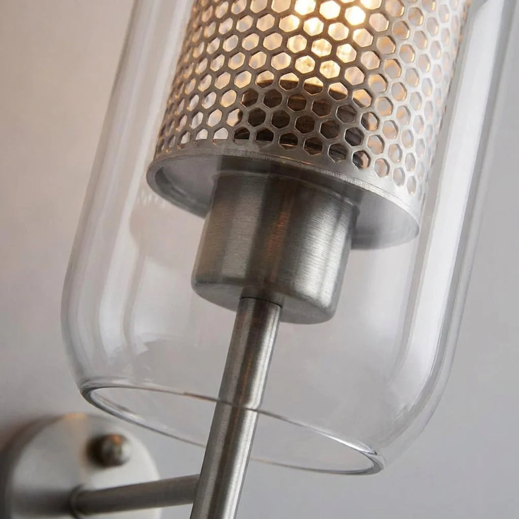 Wall Sconce | Transparent Glass & Gold Finish | Integrated LED