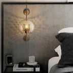 Wall Sconce | Transparent Glass & Gold Finish | Integrated LED