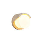 Wall Sconce | Travertine Body & Glass Shade | G9 Lamp Holder