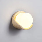 Wall Sconce | Travertine Body & Glass Shade | G9 Lamp Holder