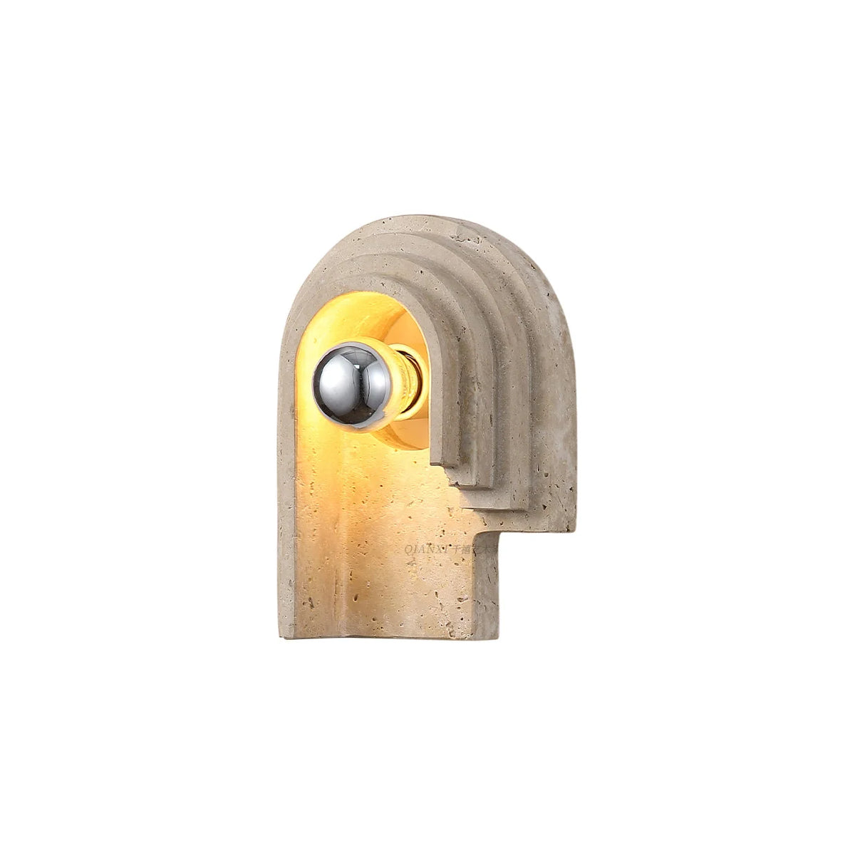 Wall Sconce | Travertine Body & Indoor Use | H 20 & 30 cm