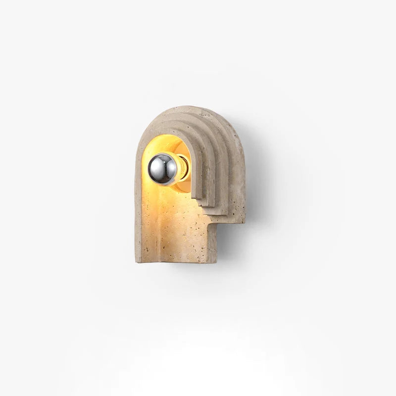 Wall Sconce | Travertine Body & Indoor Use | H 20 & 30 cm