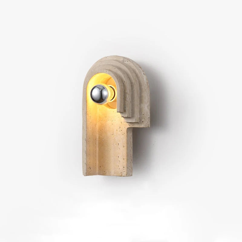 Wall Sconce | Travertine Body & Indoor Use | H 20 & 30 cm