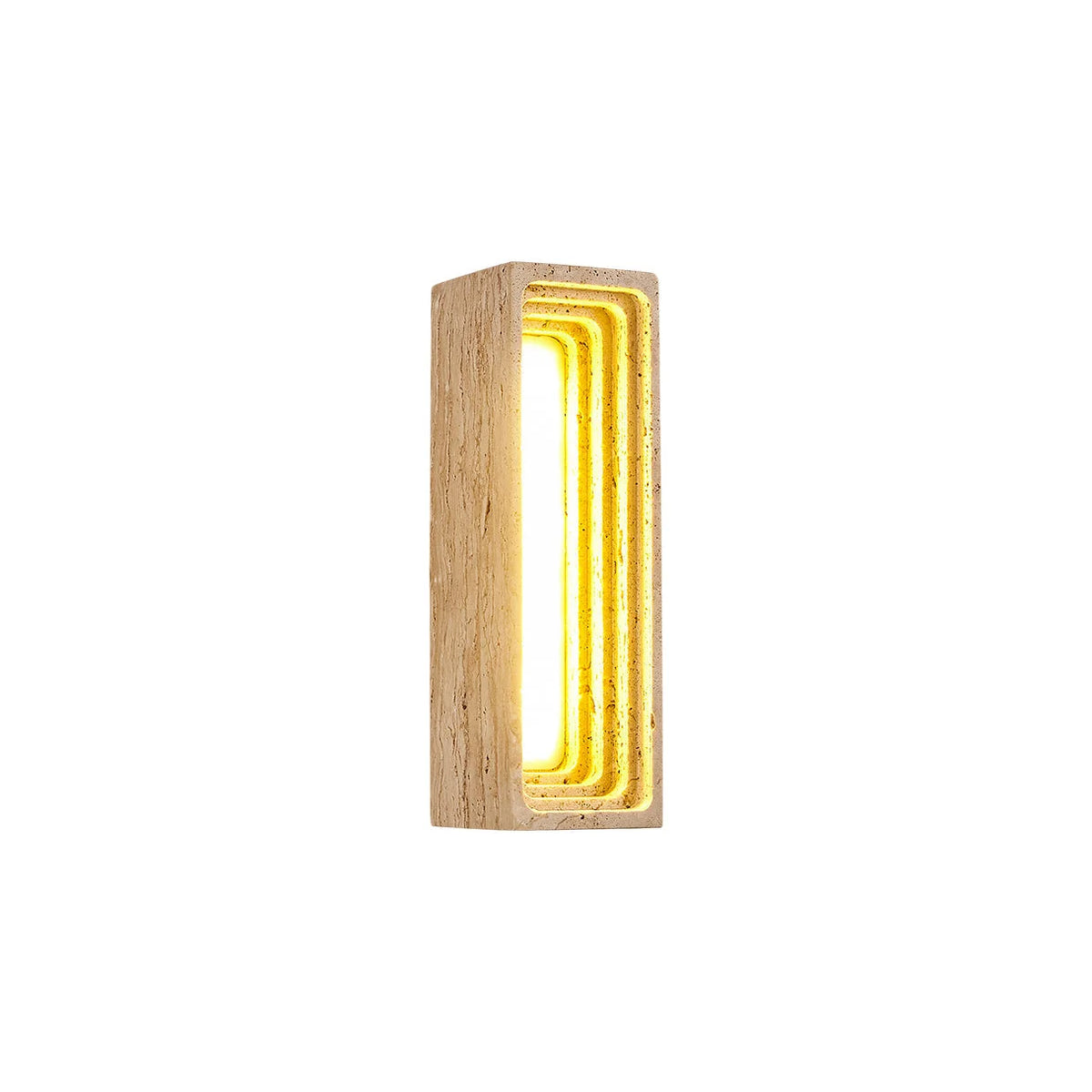 Wall Sconce | Travertine Body & Integrated LED | Moisture-Resistant IP20