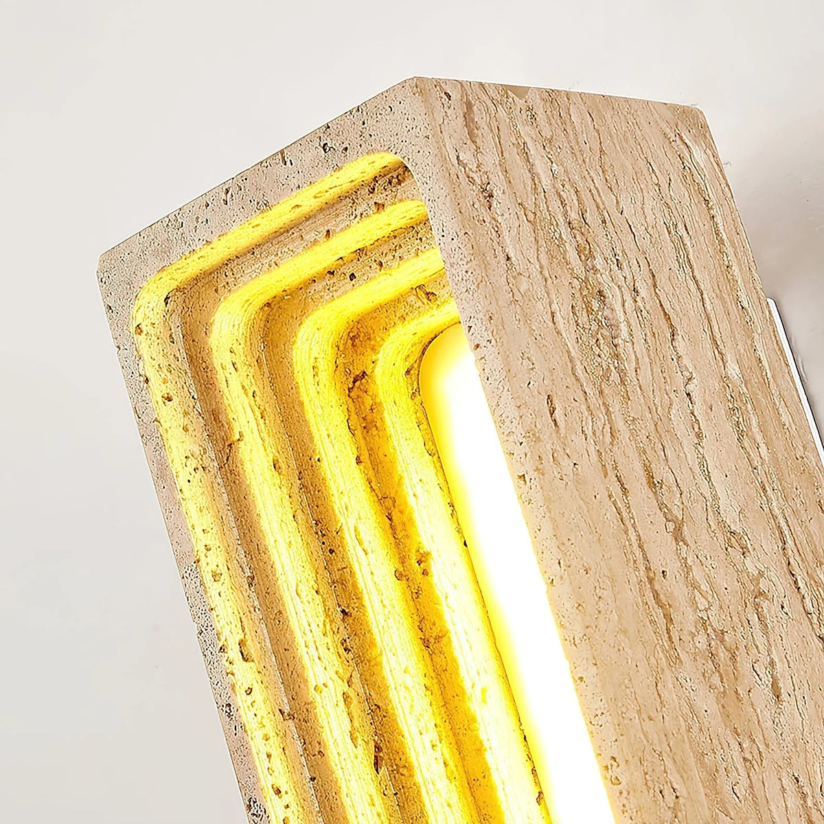 Wall Sconce | Travertine Body & Integrated LED | Moisture-Resistant IP20