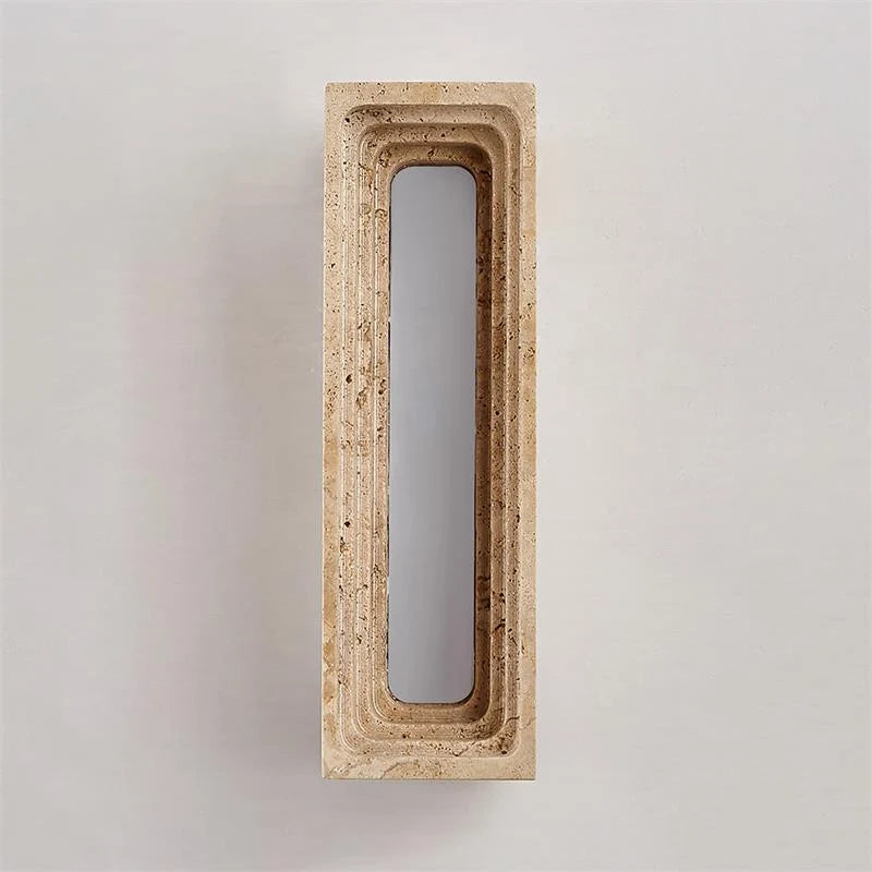 Wall Sconce | Travertine Body & Integrated LED | Moisture-Resistant IP20