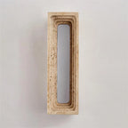 Wall Sconce | Travertine Body & Integrated LED | Moisture-Resistant IP20