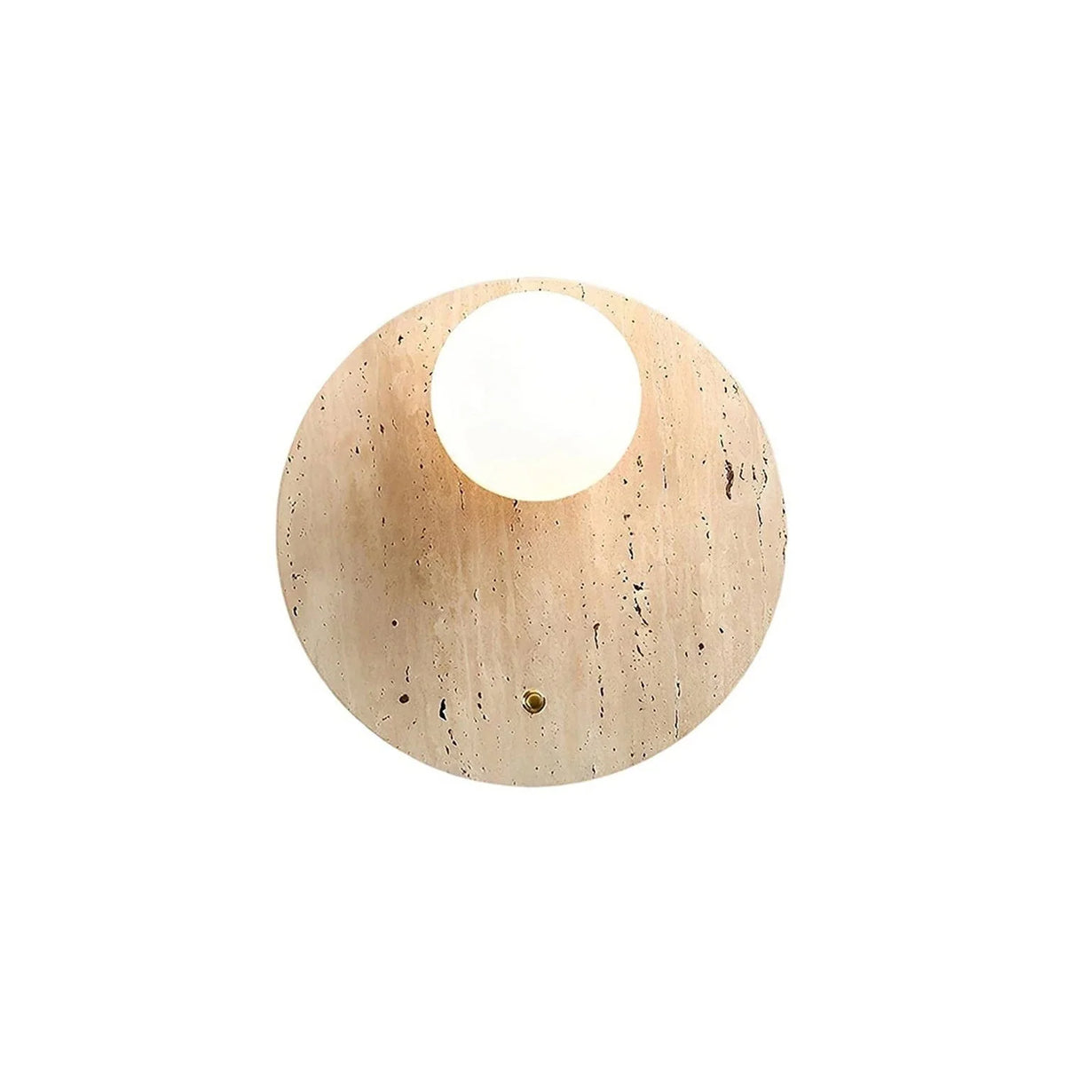 Wall Sconce | Travertine & Glass | 30 x 30 cm