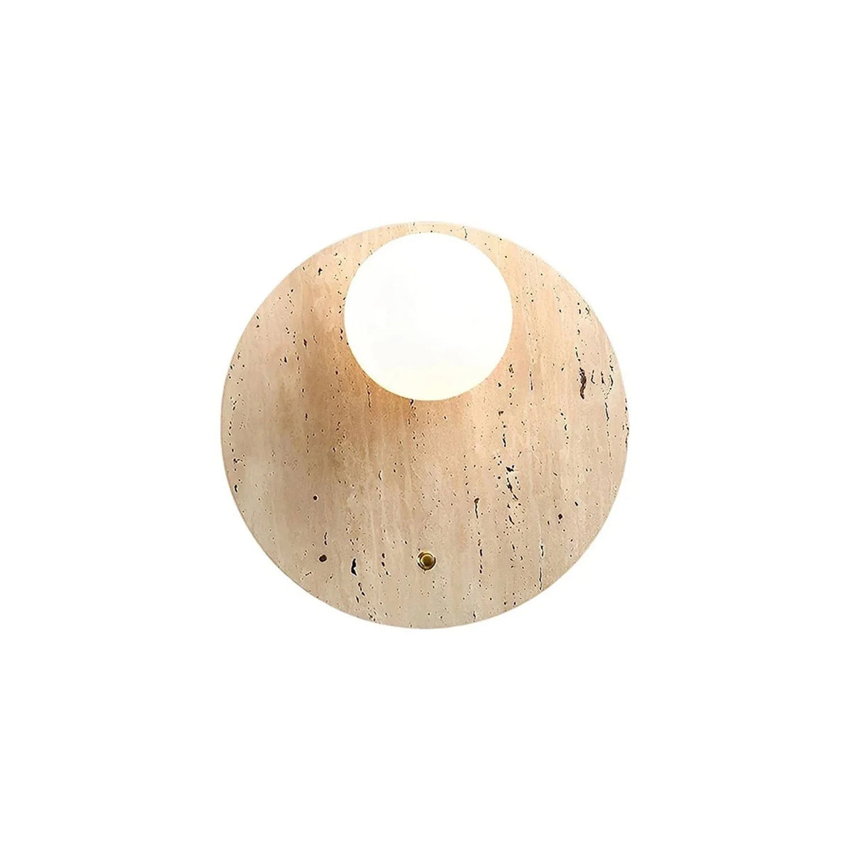 Wall Sconce | Travertine & Glass | 30 x 30 cm