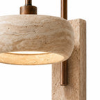Wall Sconce | Travertine & Wood Wabi-Sabi | LED Included