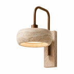 Wall Sconce | Travertine & Wood Wabi-Sabi | LED Included