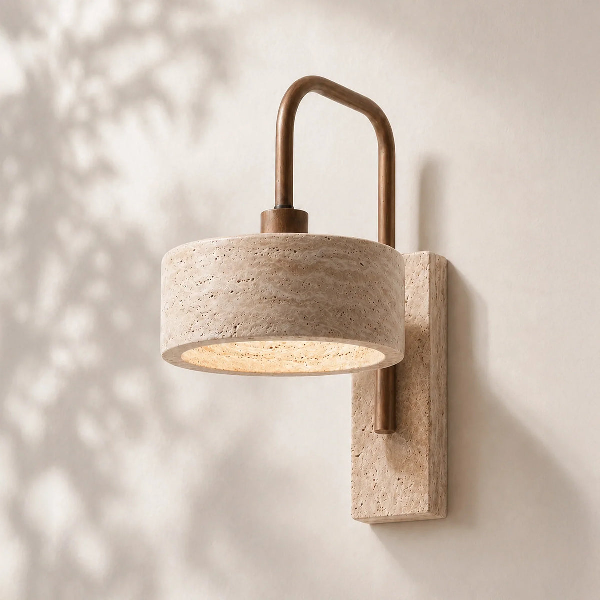 Wall Sconce | Travertine & Wood Wabi-Sabi | LED Included