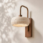 Wall Sconce | Travertine & Wood Wabi-Sabi | LED Included