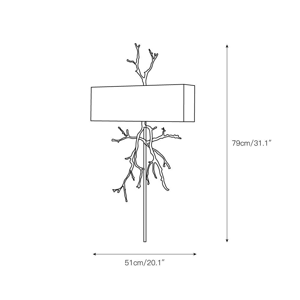 Wall Sconce | Twig Branch Design & Brass Body | 51 cm Diameter