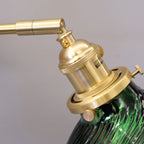 Wall Sconce | Vintage Green Glass & Antique Gold