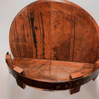 Wall Shelf | Barrel-Style Timber & Front Guard Rail | Mounting Hardware Included