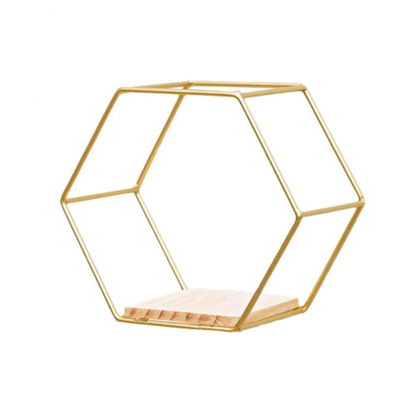 Wall Shelf | Hexagonal Geometric & Easy-To-Mount
