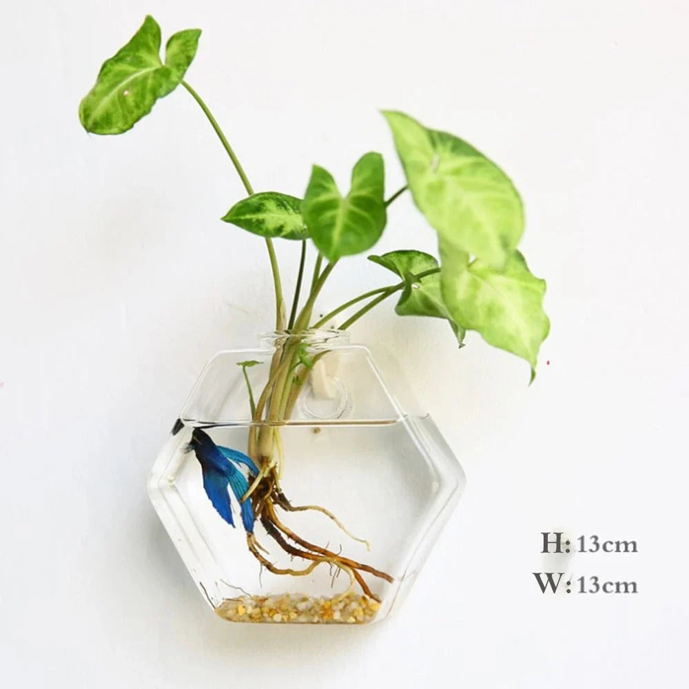 Wall Vase | Borosilicate Glass & Wall-Mounted