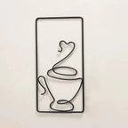 Wandkunst | Metall-Kaffeetassendesign | Innen- & Außenbereich