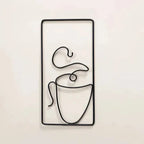 Wandkunst | Metall-Kaffeetassendesign | Innen- & Außenbereich