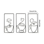 Wandkunst | Metall-Kaffeetassendesign | Innen- & Außenbereich