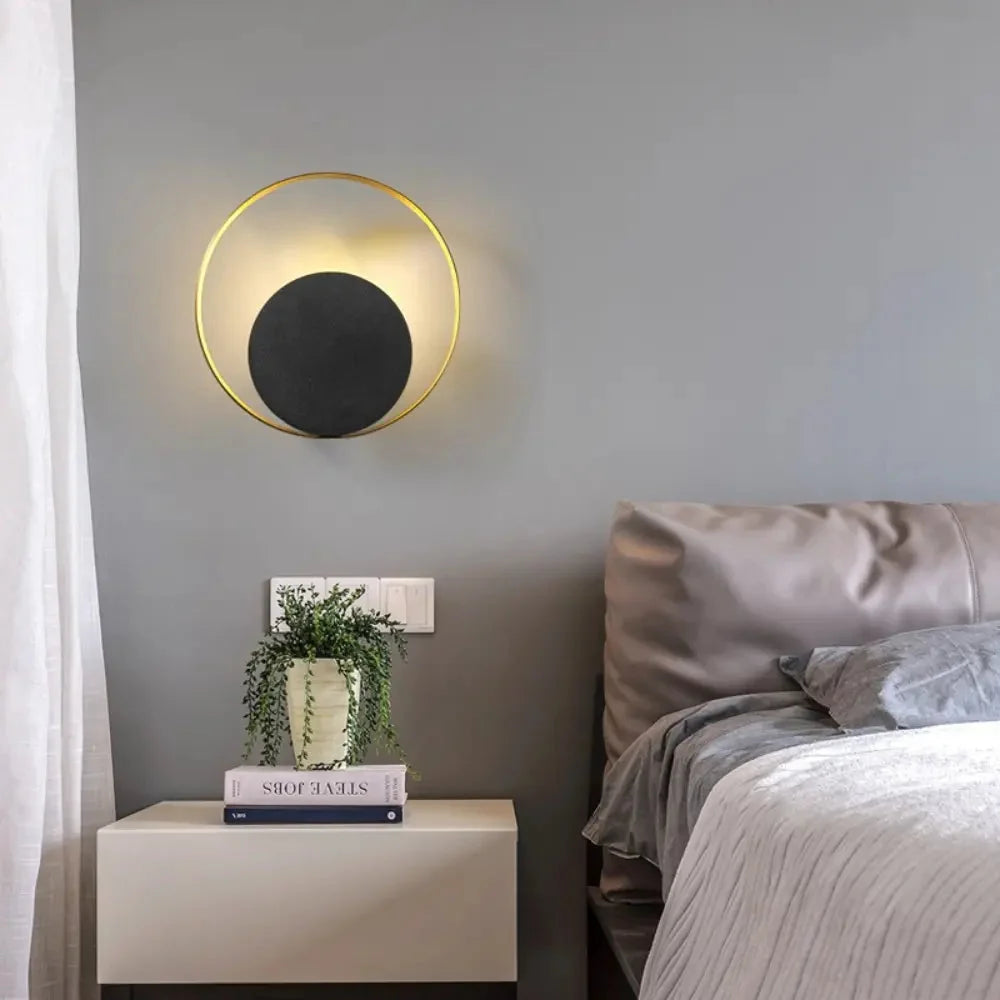 Wandleuchte | Kreisförmiges LED Warmes Licht | 25 cm Durchmesser
