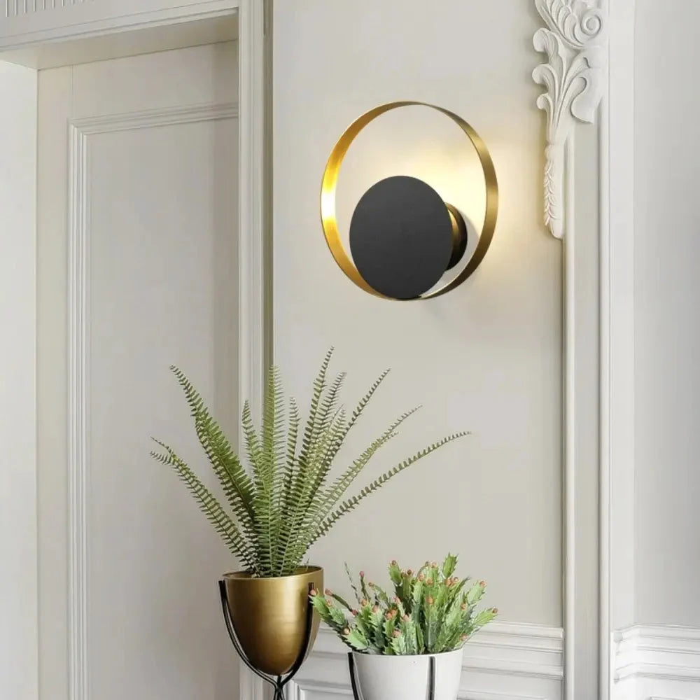 Wandleuchte | Kreisförmiges LED Warmes Licht | 25 cm Durchmesser