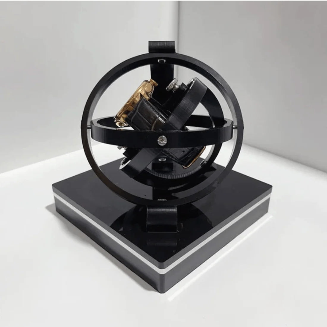 Watch Winder | Silent Motor & Adjustable Rotation | Wood & Glass Finish