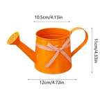 Watering Can | Painted Steel, Perforated Shower Head & Decorative Ribbon