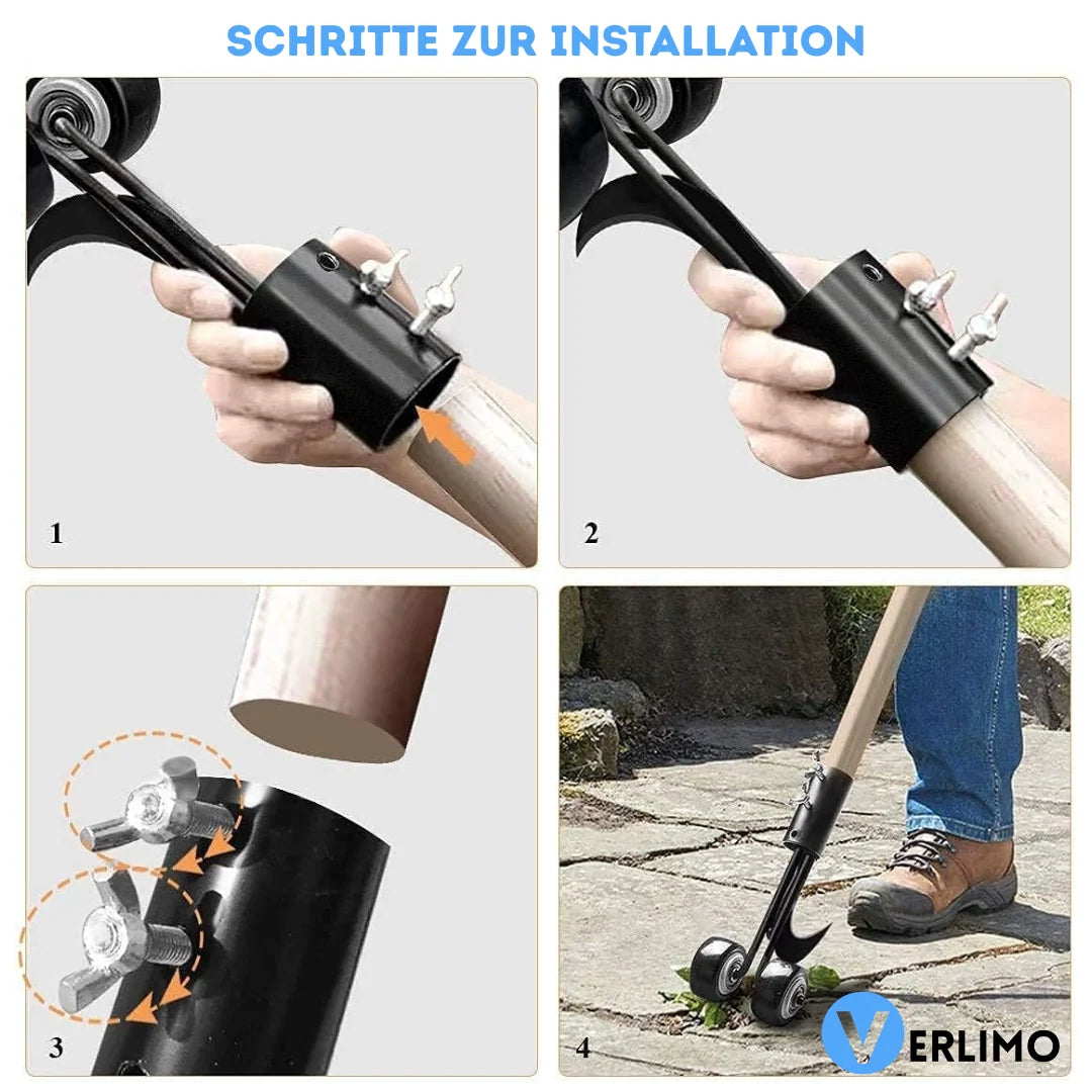 Weed Remover | Roll-And-Go Steel Head | Reduces Bending