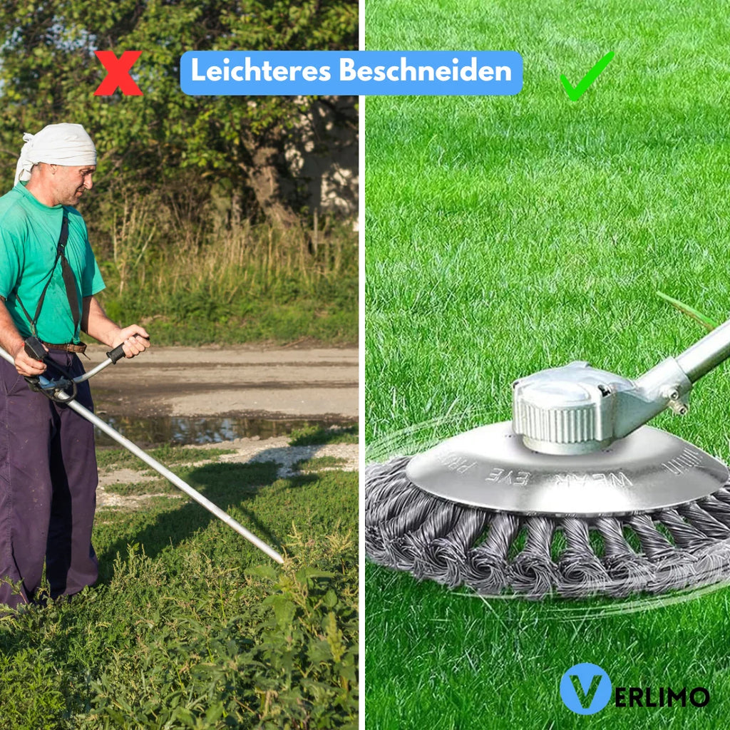 Weed Trimmer Head | 36 Braided Wire & Carbon Steel | Fits Most Trimmers