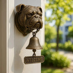Welcome Bell | Dog Design & Antique Bronze Finish | 27 x 13 cm