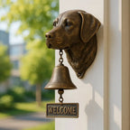 Welcome Bell | Dog Design & Antique Bronze Finish | 27 x 13 cm