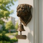 Welcome Bell | Dog Design & Antique Bronze Finish | 27 x 13 cm