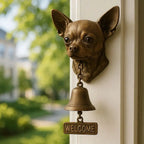 Welcome Bell | Dog Design & Antique Bronze Finish | 27 x 13 cm