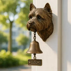 Welcome Bell | Dog Design & Antique Bronze Finish | 27 x 13 cm