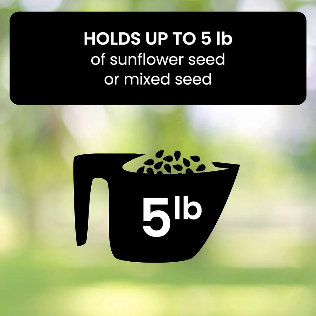 Wild Bird Feeder | Weight-Activated Squirrel-Proof Perch | 5 lb Capacity