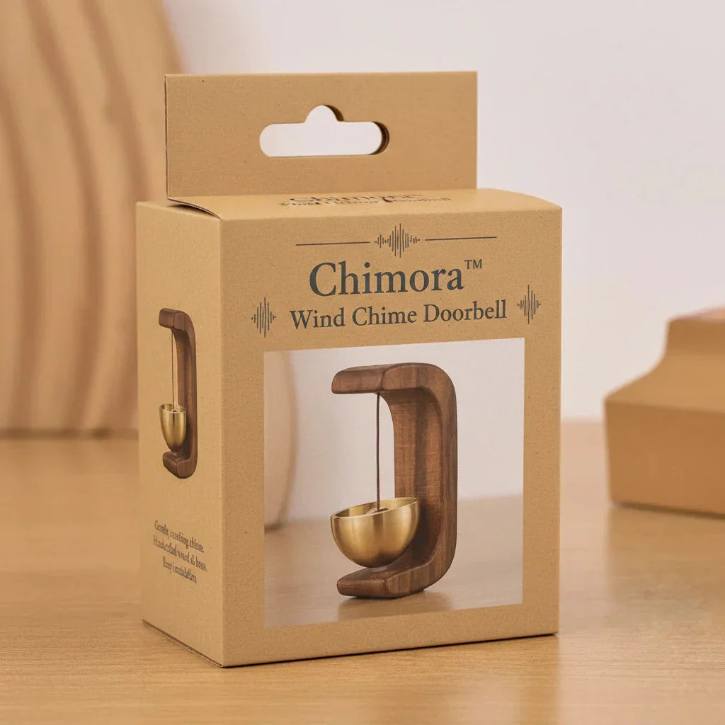 Wind Chime | Magnetic C-Shaped Wood Frame & Soothing Tones