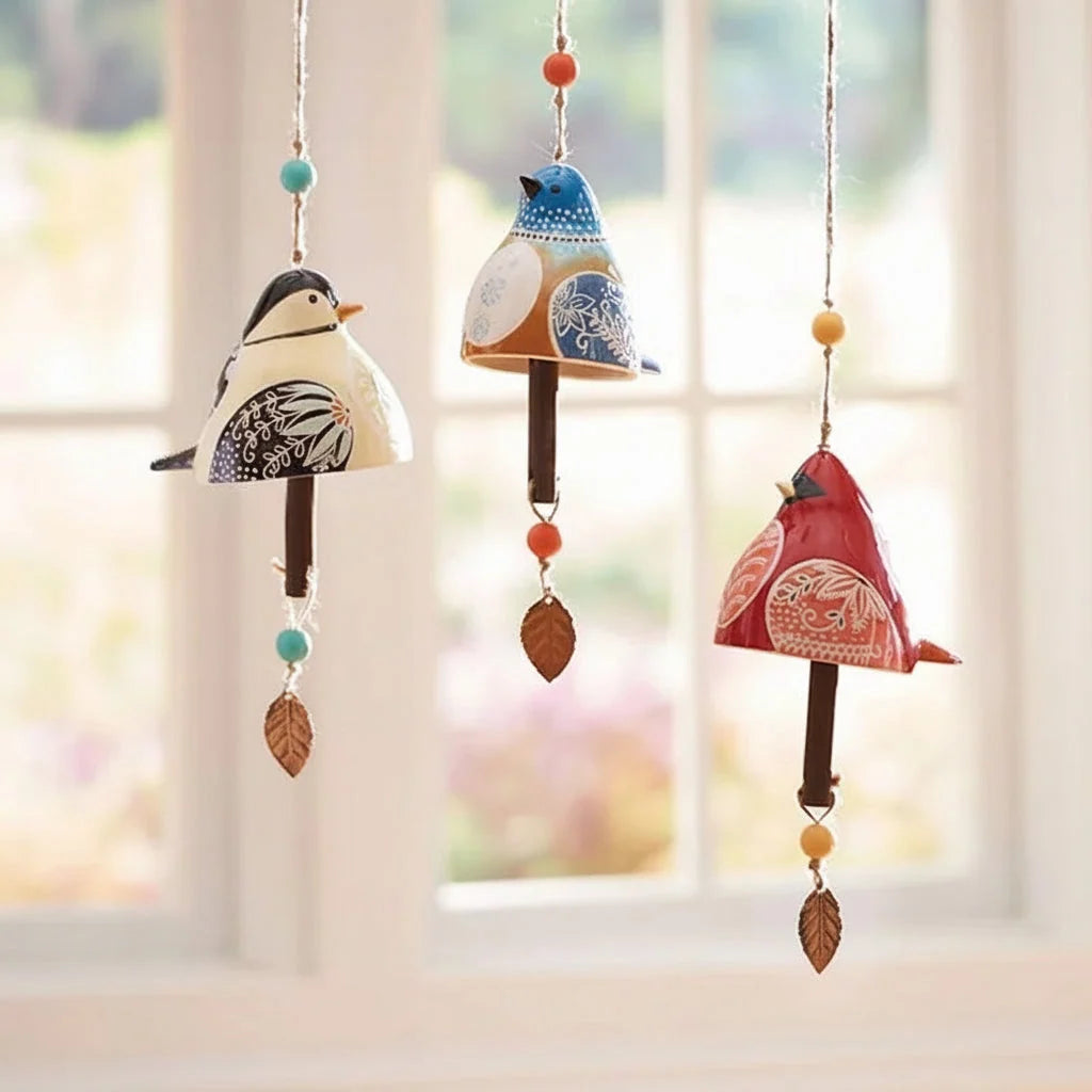 Wind Chime | Resin Bird Design & Soothing Tones | Outdoor Decor