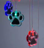 Wind Chime | Solar-Powered Color-Changing Paw Prints