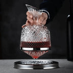 Wine Decanter | Lead-Free Crystal & 360° Rotating Base | 1.5 L