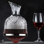 Wine Decanter | Lead-Free Crystal & 360° Rotating Base | 1.5 L