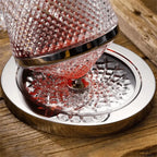 Wine Decanter | Lead-Free Crystal & Rotating Base | 1.5 L