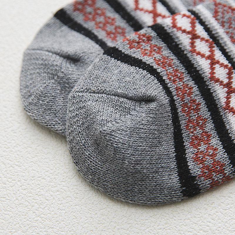 Winter Socks | Wool & Cotton Blend Double-Layer Warmth | Scandinavian Pattern