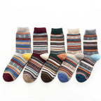 Winter Socks | Wool & Cotton Blend Double-Layer Warmth | Scandinavian Pattern