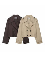 Women's Trench Coat | Double-Breasted & Functional Pockets