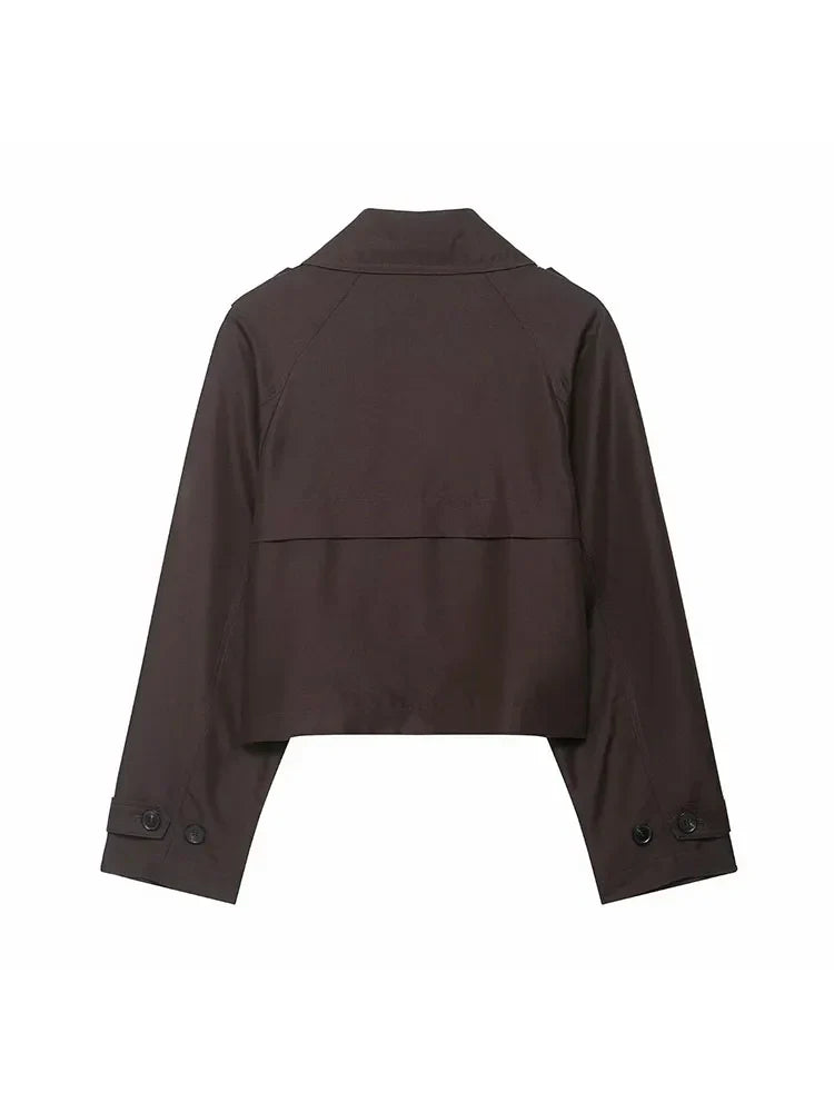 Women's Trench Coat | Double-Breasted & Functional Pockets