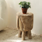 Wood Display Stand | Vintage Rustic Solid Wood | 17 x 11 in